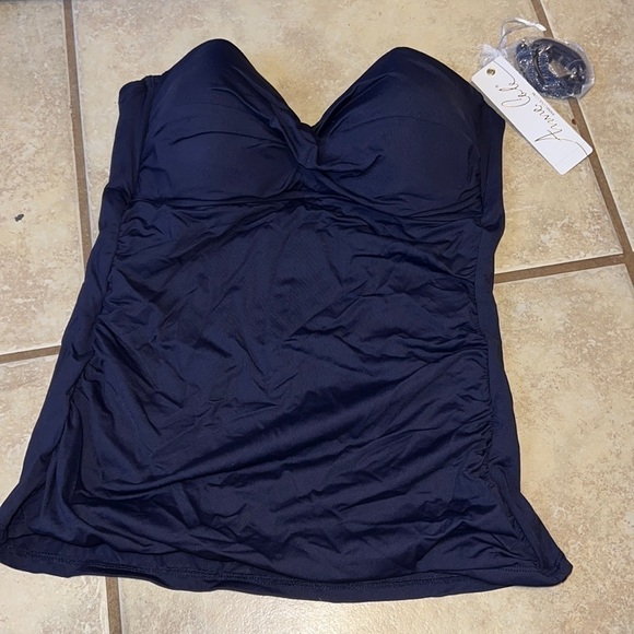 Anne Cole Twist Front Bandeaukini Swim Top - Picture 2 of 4